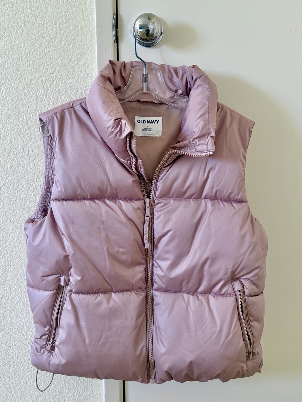 Old Navy Pretty Dusty Mauve Quilted Puffer Vest